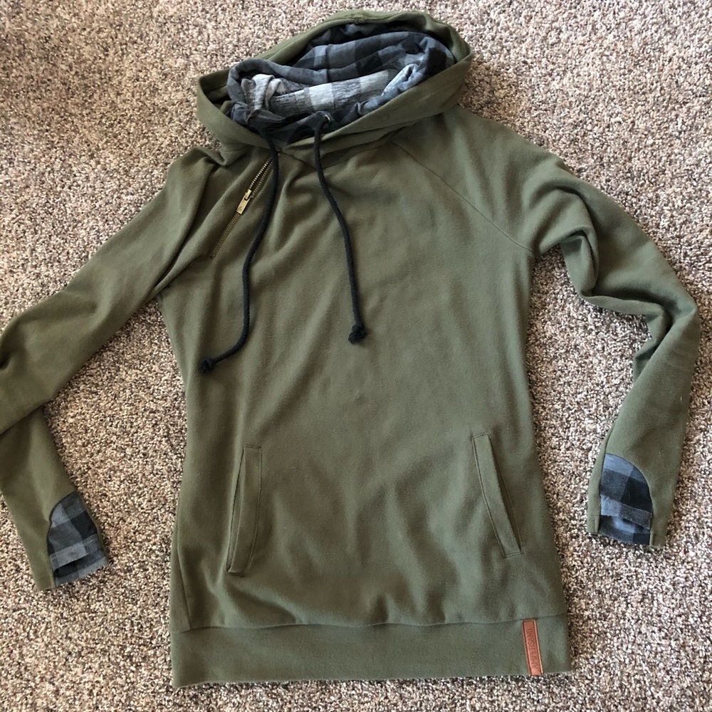 Ampersand Mindy Mae olive double hoodie